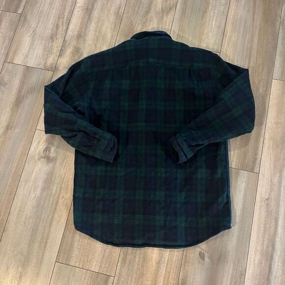 Pendleton Blue Plaid Buttonup 100% Virgin Wool ‎ Men Medium Bin G-19 - Picture 6 of 6